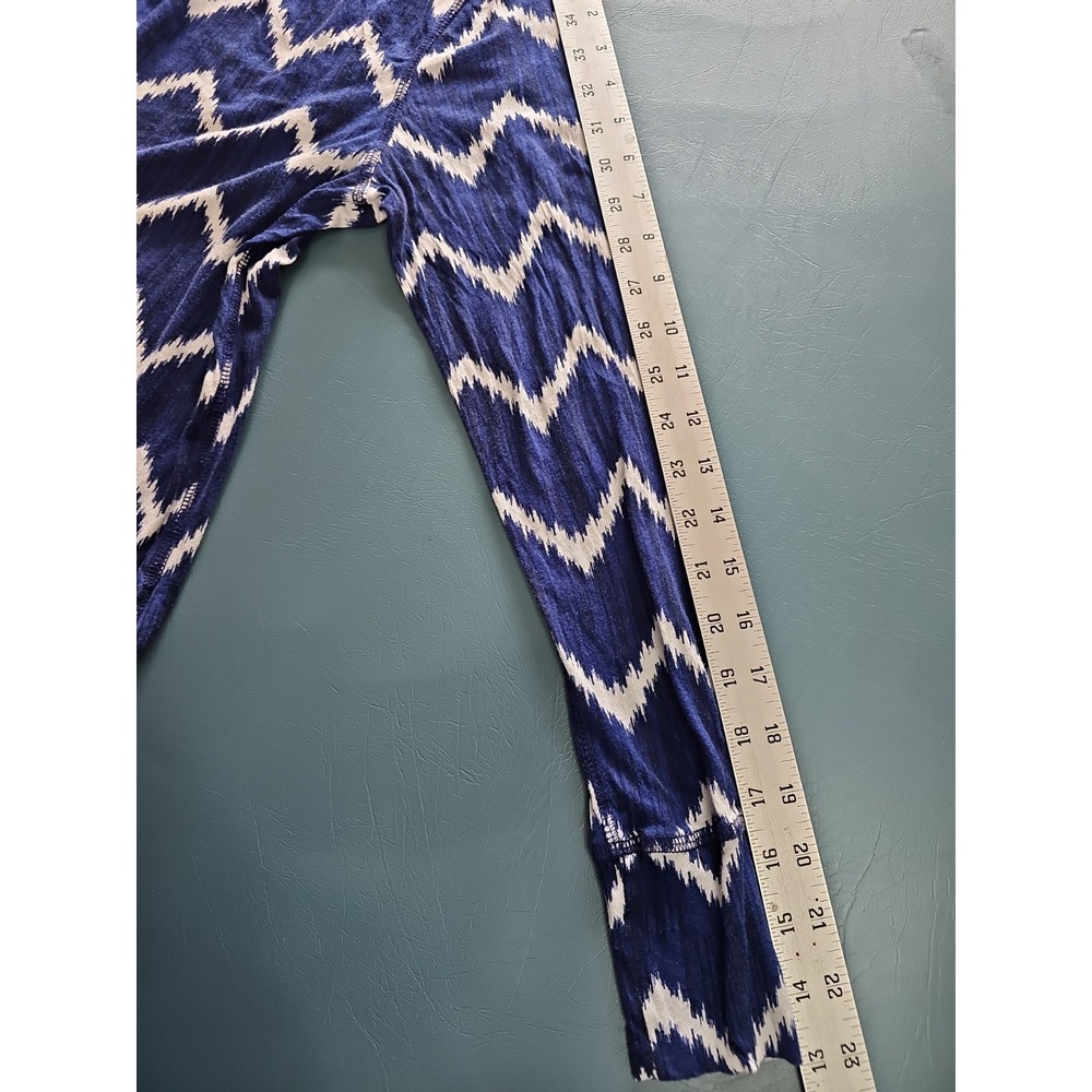 H&M L.O.G.G. Top Blue & White Vintage Y2K Size M Long Sleeve - Picture 10 of 10